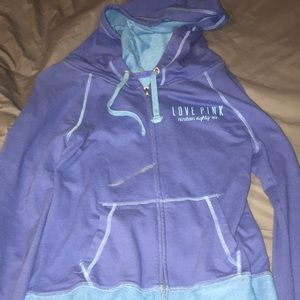 Blueish purple is jacket from pink